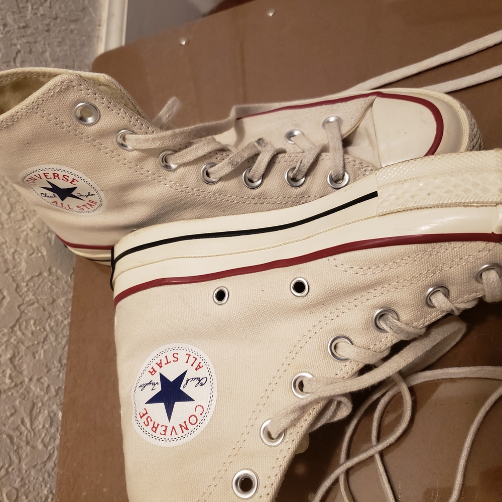 Converse High-Top Sneakers in Cream